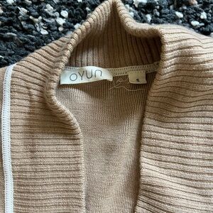 Women's Cowl Neck Sweater - Classic Tan